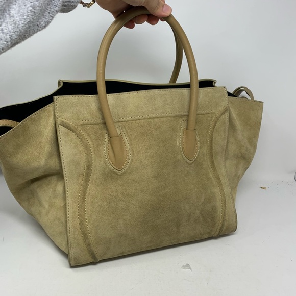 authentic CELINE Suede Phantom Luggage Tote Bag - Picture 3 of 14